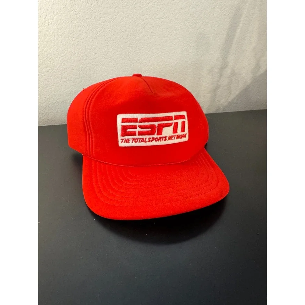 Vintage Speedway ESPN The Total Sports Network Baseball Cap Men Red Snapback Hat